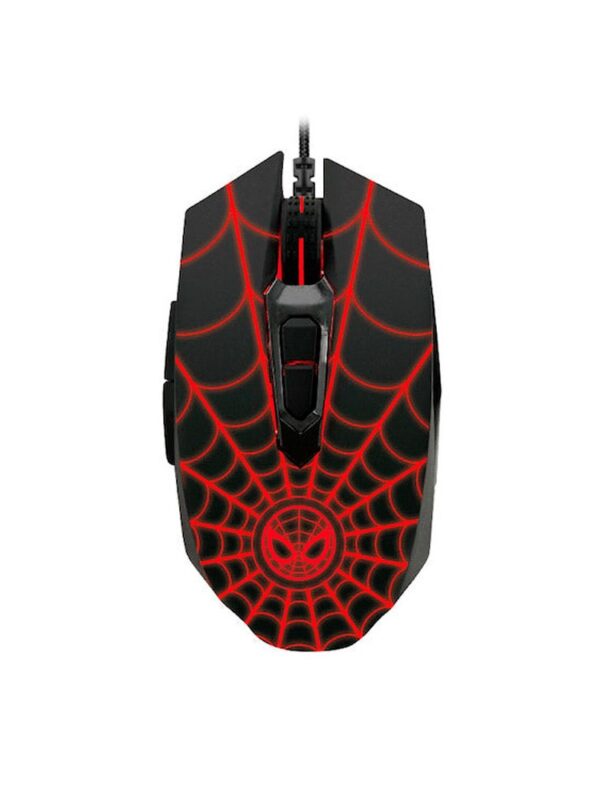 MOUSE XTECH USB XTM-M520SM SPIDERMAN 2400DPI/3D/7 BOT/NEGRO