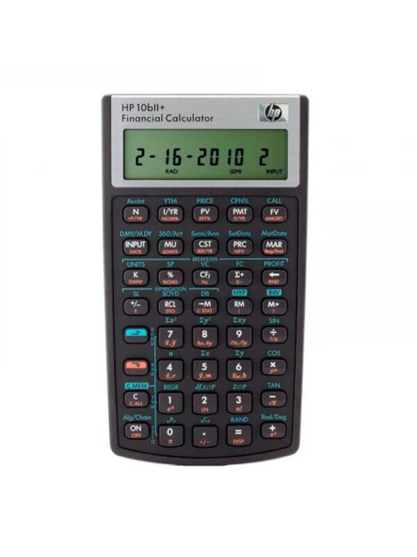 CALCULADORA FINANCIERA HP 10bII 1 LINEA FORMATO VERTICAL NEGRO