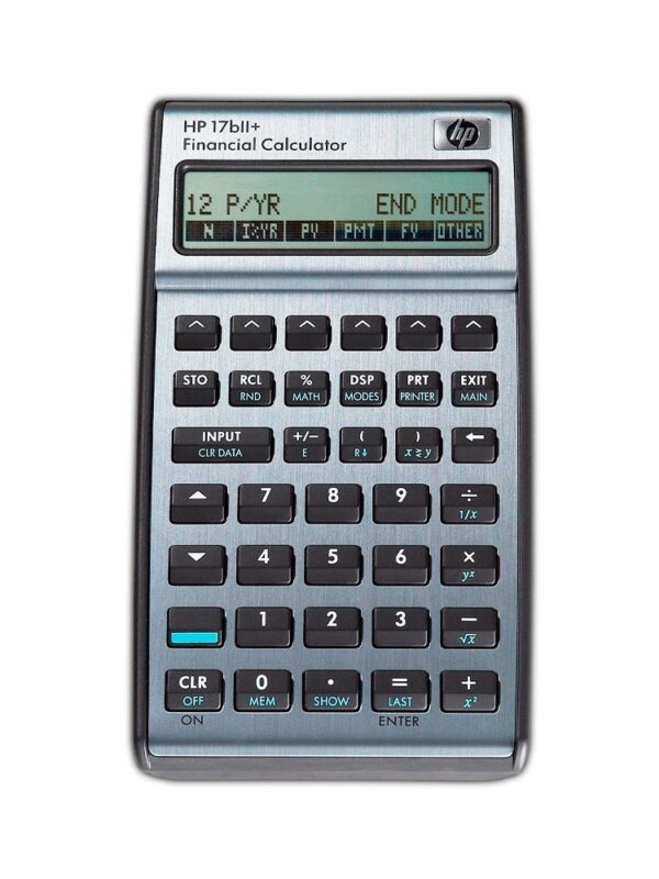 CALCULADORA FINANCIERA HP 17BII 2 LINEAS FORMATO VERTICAL PLATA