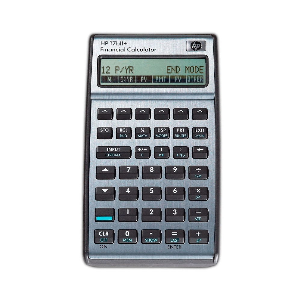 CALCULADORA FINANCIERA HP 17BII 2 LINEAS FORMATO VERTICAL PLATA