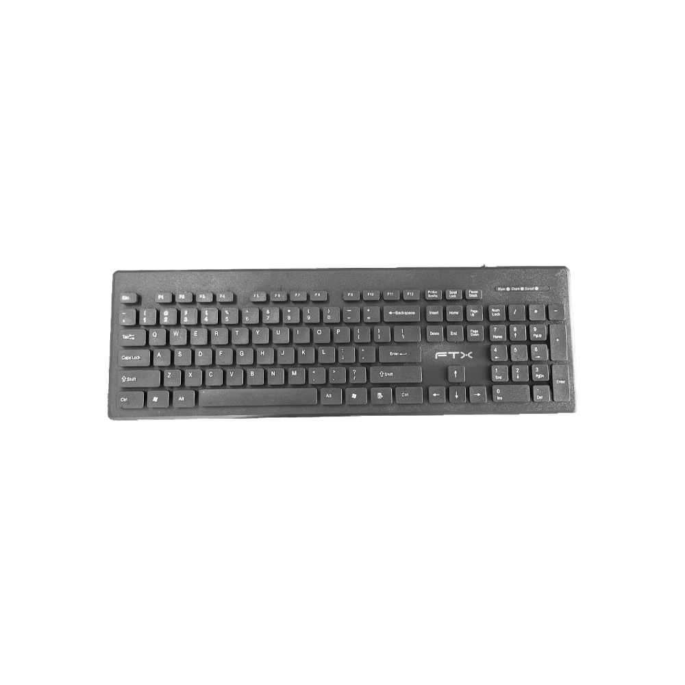 TECLADO FTX USB FTXK100E NUMERICO/INGLES/NEGRO