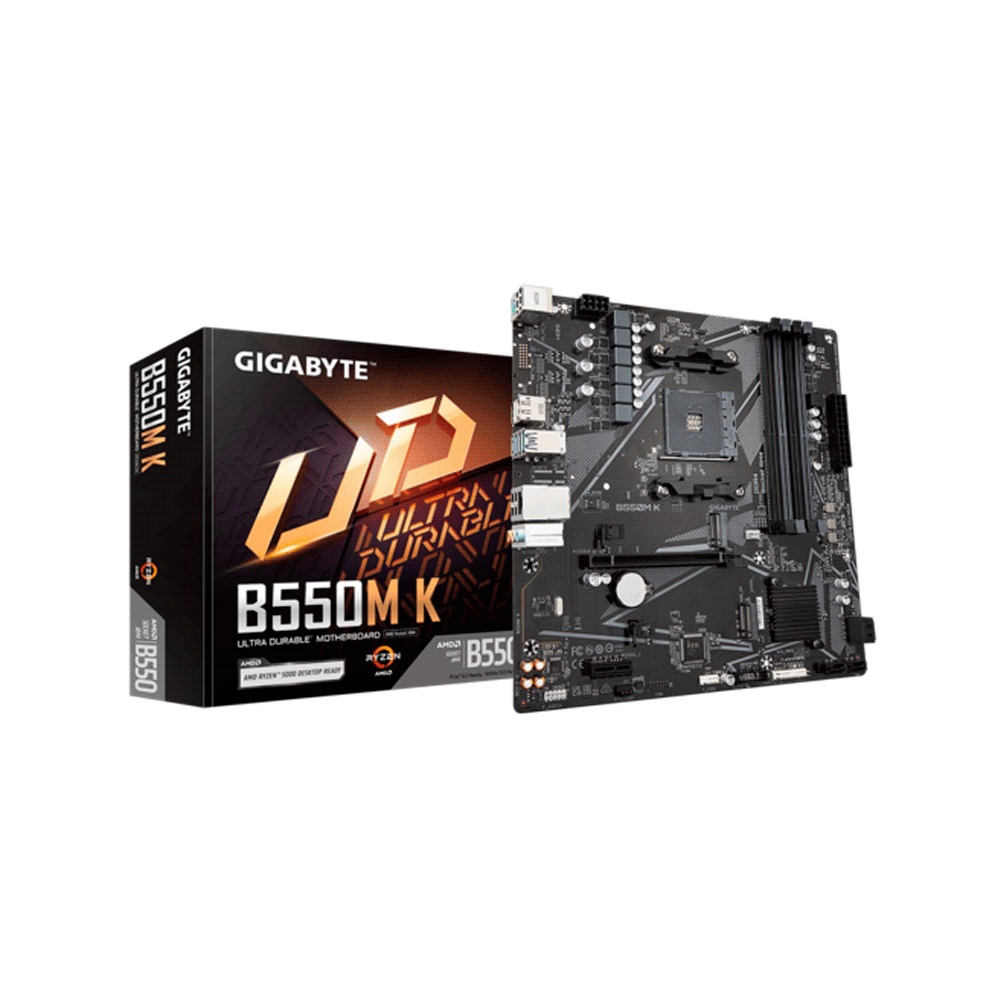 PLACA MADRE GIGABYTE AM4 B550M K S/R/HDMI/DP/2 M2/DDR4/USB3.2/MATX