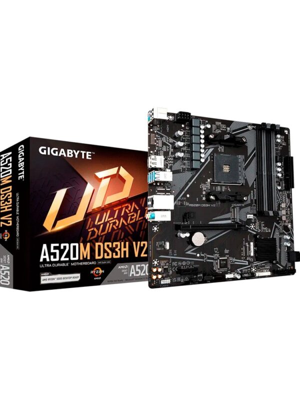PLACA MADRE GIGABYTE AM4 A520M DS3H V2 S/R/HDMI/DP/M.2/DDR4/USB3.2/MATX