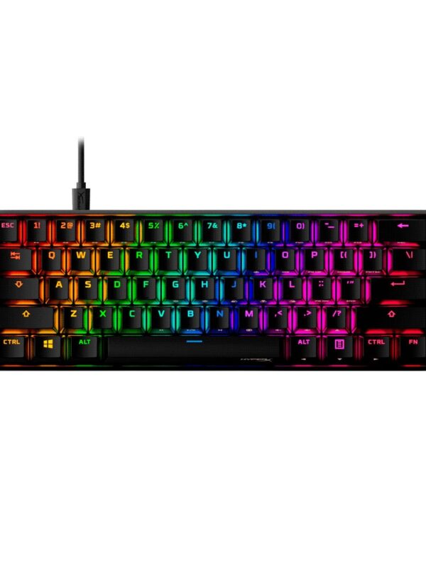 TECLADO GAMER USB HYPERX 4P5N4AA#ABA ALLOY ORIGINS 60 MECANICO RED INGLES RGB