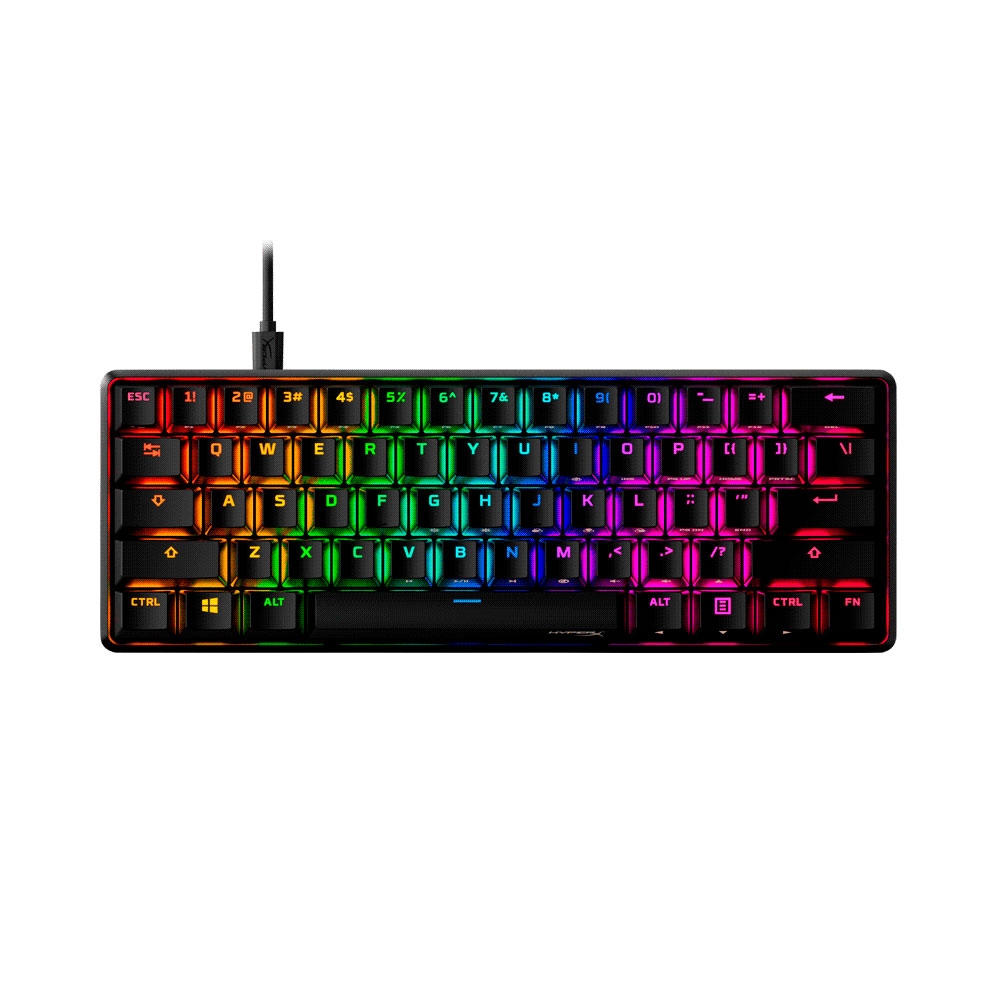 TECLADO GAMER USB HYPERX 4P5N4AA#ABA ALLOY ORIGINS 60 MECANICO RED INGLES RGB