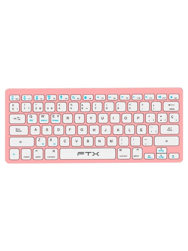 TECLADO FTX BLUETOOTH FTXB1000 ULTRA SLIM ESP/ROSA