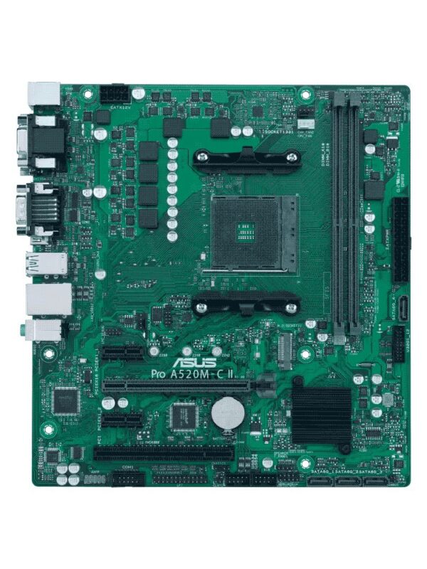 PLACA MADRE ASUS AM4 A520M-C II/CSM PRO V/S/R/HDMI/DP/M.2/DDR4/USB3.2/MATX