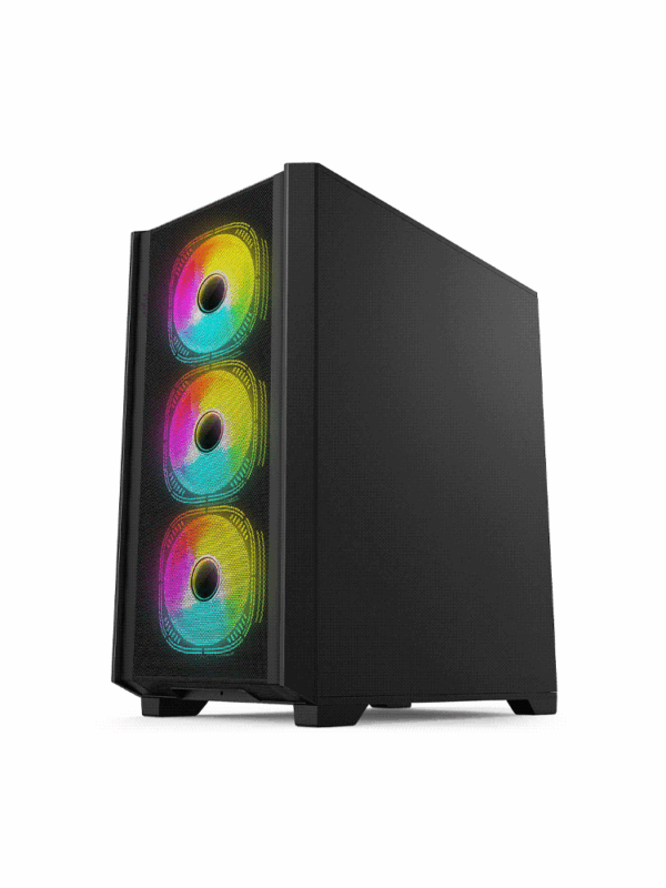 ZZGAB GAMER FTX-702BK 6FAN RGB VIDRIO TEMPLADO