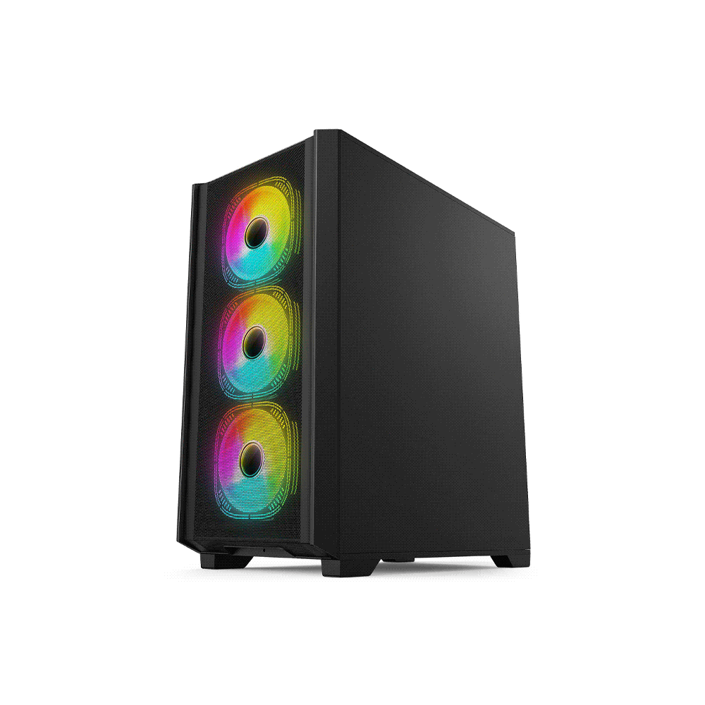 ZZGAB GAMER FTX-702BK 6FAN RGB VIDRIO TEMPLADO