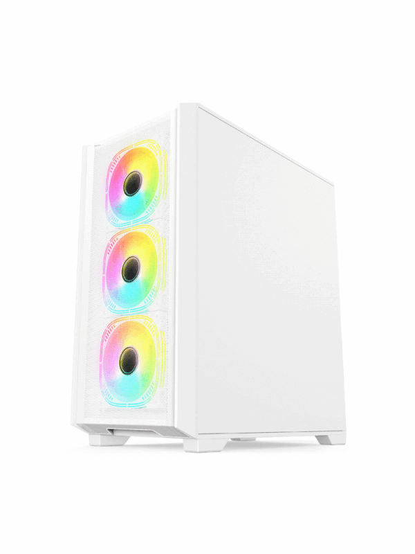 ZZGAB GAMER FTX-702WH 6FAN RGB VIDRIO TEMPLADO