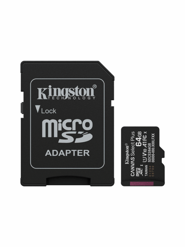 MEM MICRO SD KINGSTON  64GB SDCS3/64GB 100/- CANVAS SELECT PLUS C/ADA
