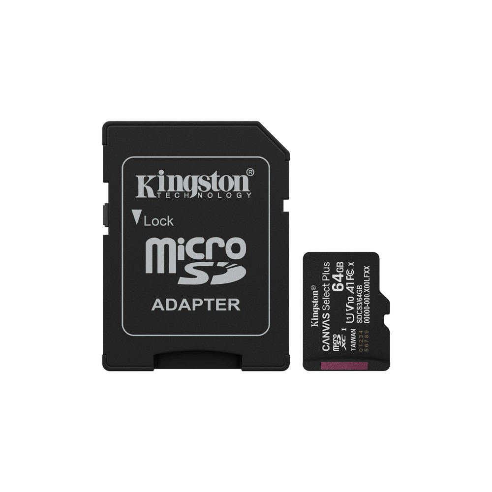 MEM MICRO SD KINGSTON 64GB SDCS3/64GB 100/- CANVAS SELECT PLUS C/ADA