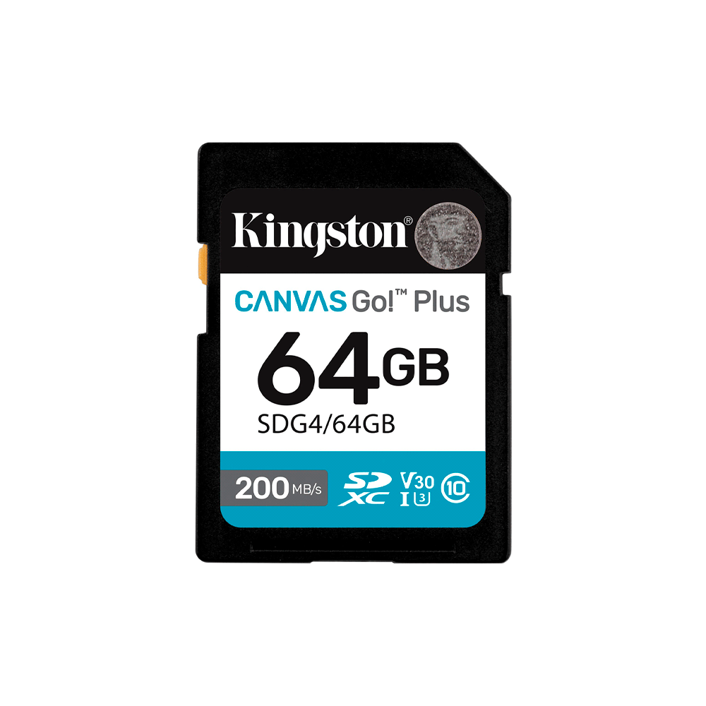 MEM SD KINGSTON 64GB SDG4/64GB 200/100 CANVAS GO PLUS CLASS 10