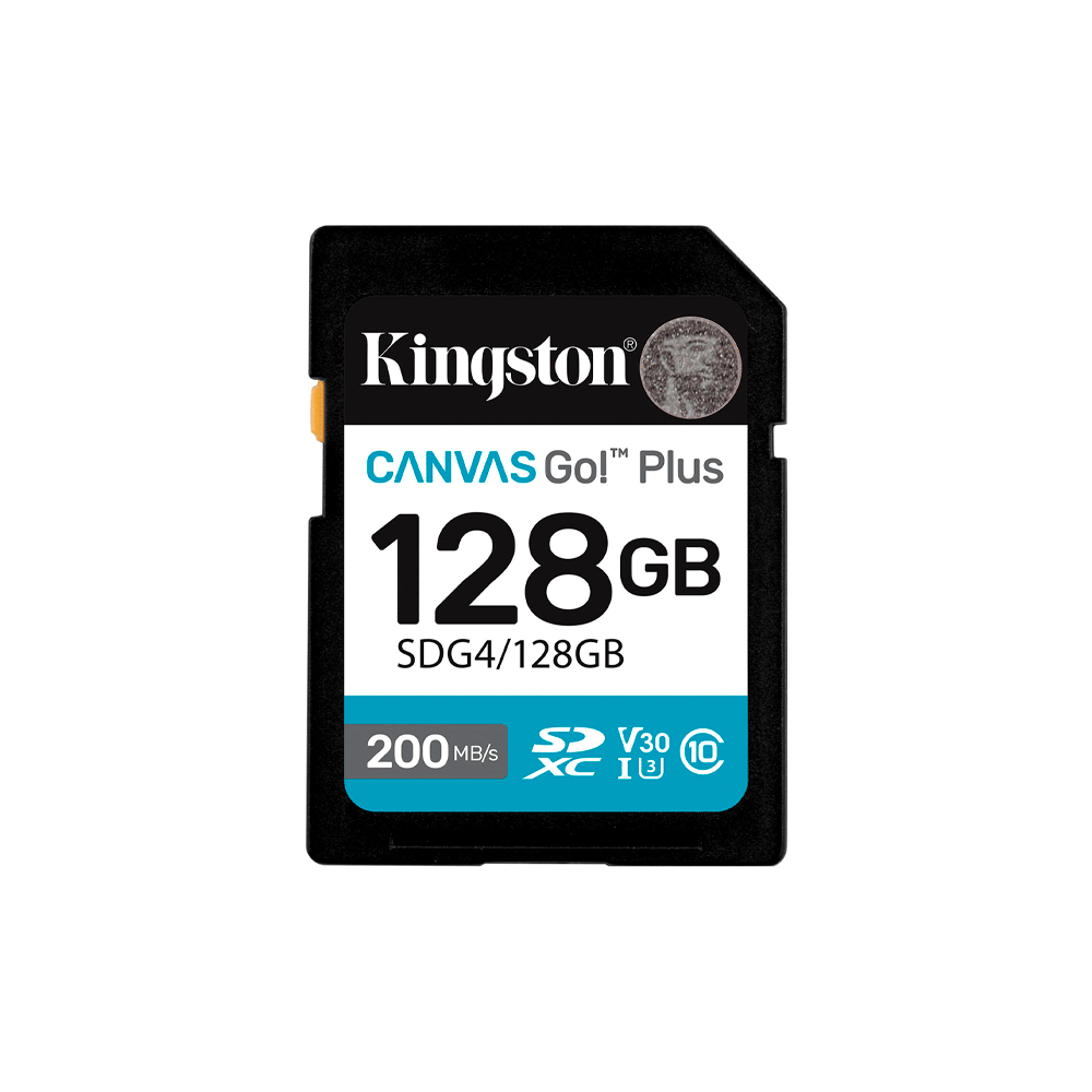 MEM SD KINGSTON 128GB SDG4/128GB 200/100 CANVAS GO PLUS CLASS 10