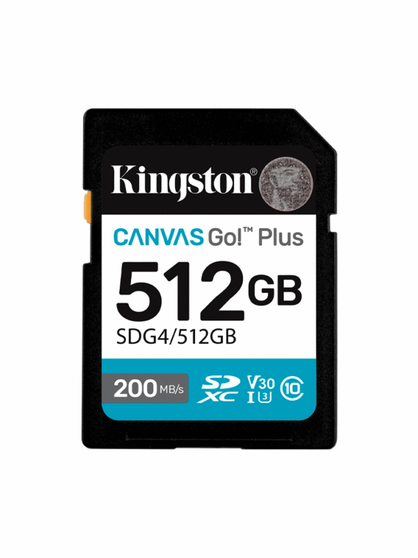 MEM SD KINGSTON 512GB SDG4/512GB 200/160 CANVAS GO PLUS