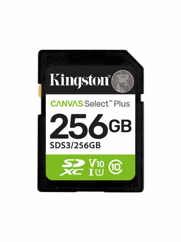 MEM SD KINGSTON 256GB SDS3/256GB 150 CANVAS SELECT PLUS CLASS 10