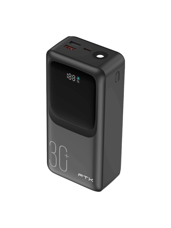 CARG PORTATIL FTXPB-30LCD-BK POWER BANK 30000MAH 22.5W NEGRO