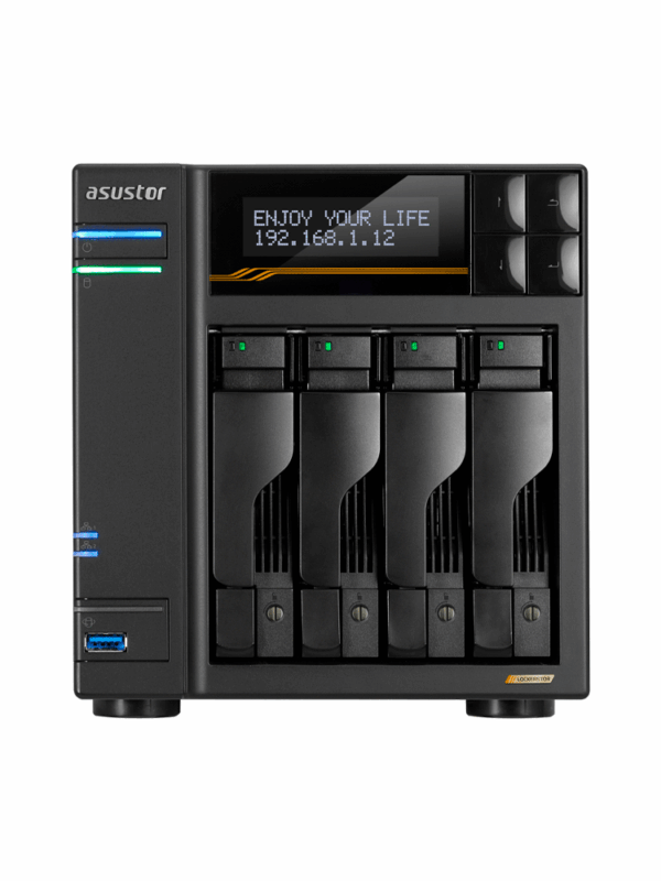 NAS ASUSTOR AS6804T QC 2.3/4BAY/16G/4-GBLAN/4 M.2/2USB4/3USB3.2