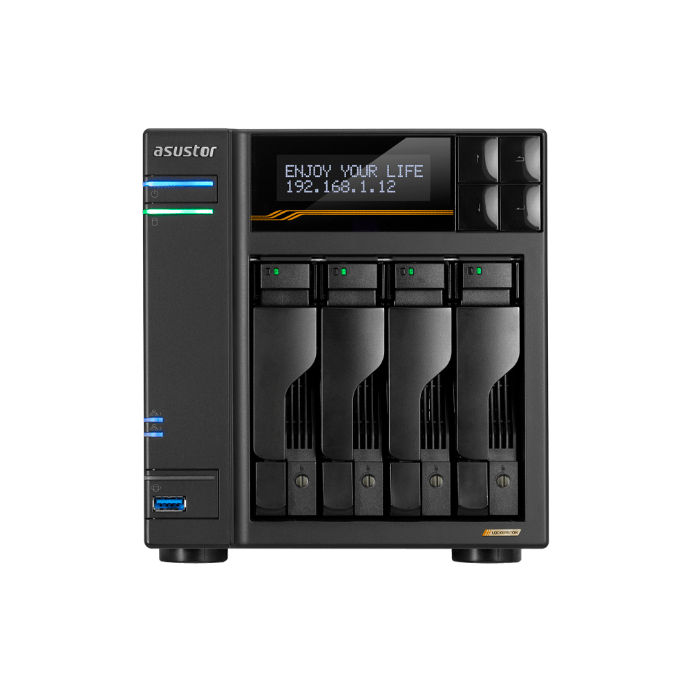 NAS ASUSTOR AS6804T QC 2.3/4BAY/16G/4-GBLAN/4 M.2/2USB4/3USB3.2