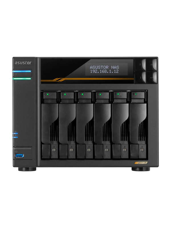 NAS ASUSTOR AS6806T QC 2.3/6BAY/16G/4-GBLAN/4 M.2/2USB4/3USB3.2