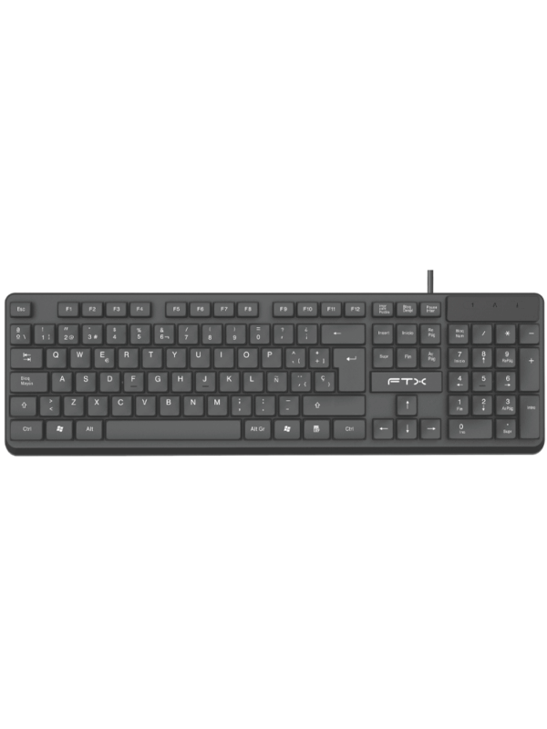 TECLADO USB FTX K87 NUM/ESP/NEGRO