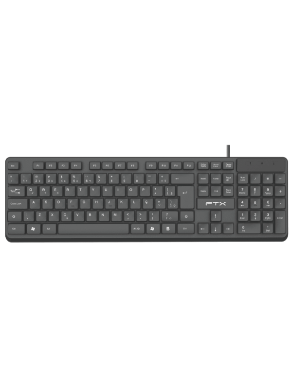 TECLADO USB FTX K87 NUM/POR/NEGRO