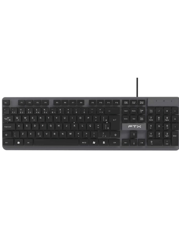 TECLADO USB FTX K87 NUM/POR/NEGRO-GRIS