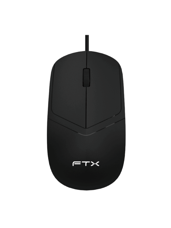 MOUSE USB FTX M47 1200DPI/3 BOT/1.1M/NEGRO