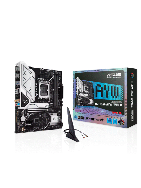 MB 1700 B760M-AYW WIFI D4 II ASUS S/R/HDMI/2M2/USB3.2/MATX