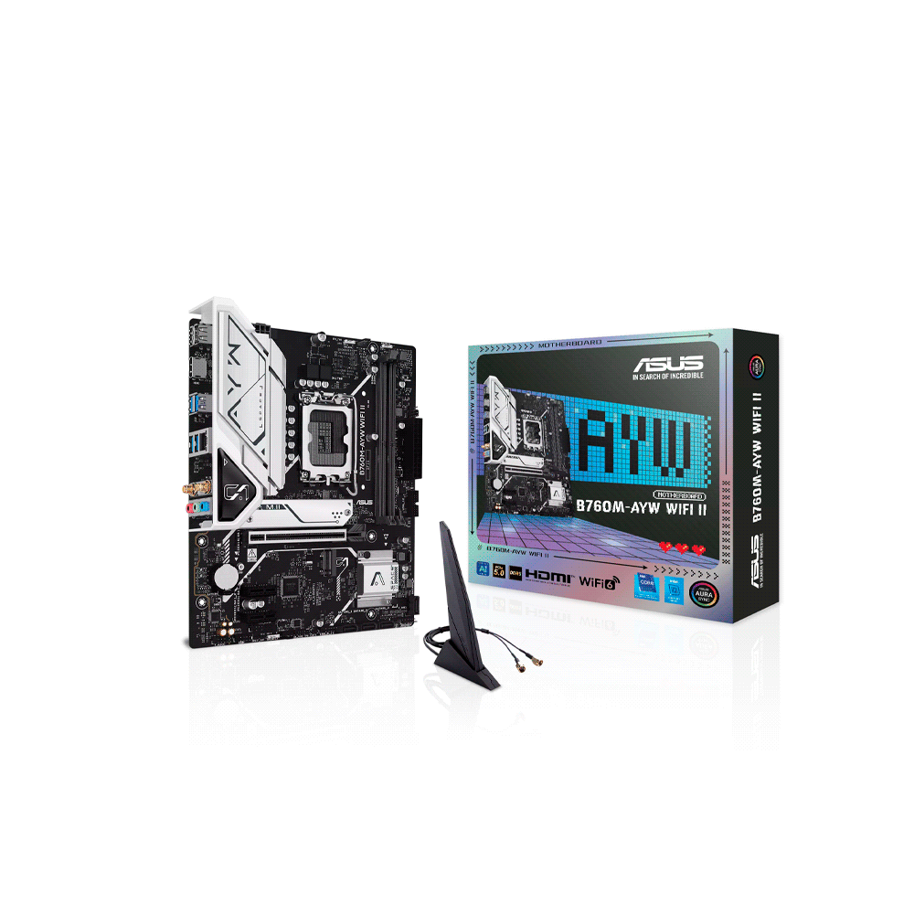 MB 1700 B760M-AYW WIFI D4 II ASUS S/R/HDMI/2M2/USB3.2/MATX